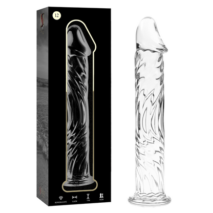 NEBULA SERIES BY IBIZA - MODELL 12 DILDO BOROSILIKATGLAS KLAR 17 CM -O- 3.5 CM