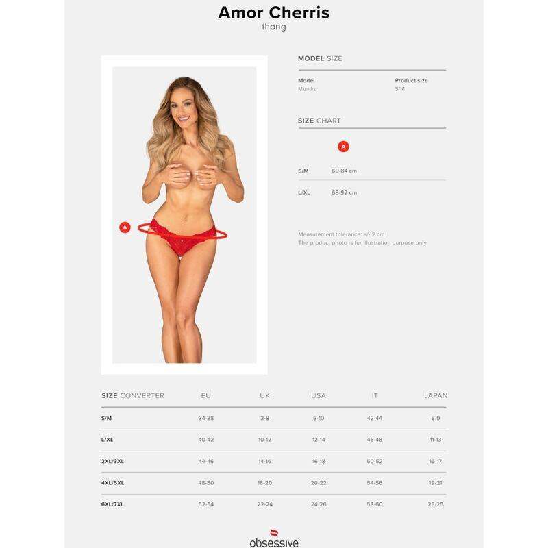 OBSESSIVE - AMOR CHERRIS THONG L/XL - Vanelion Paradise
