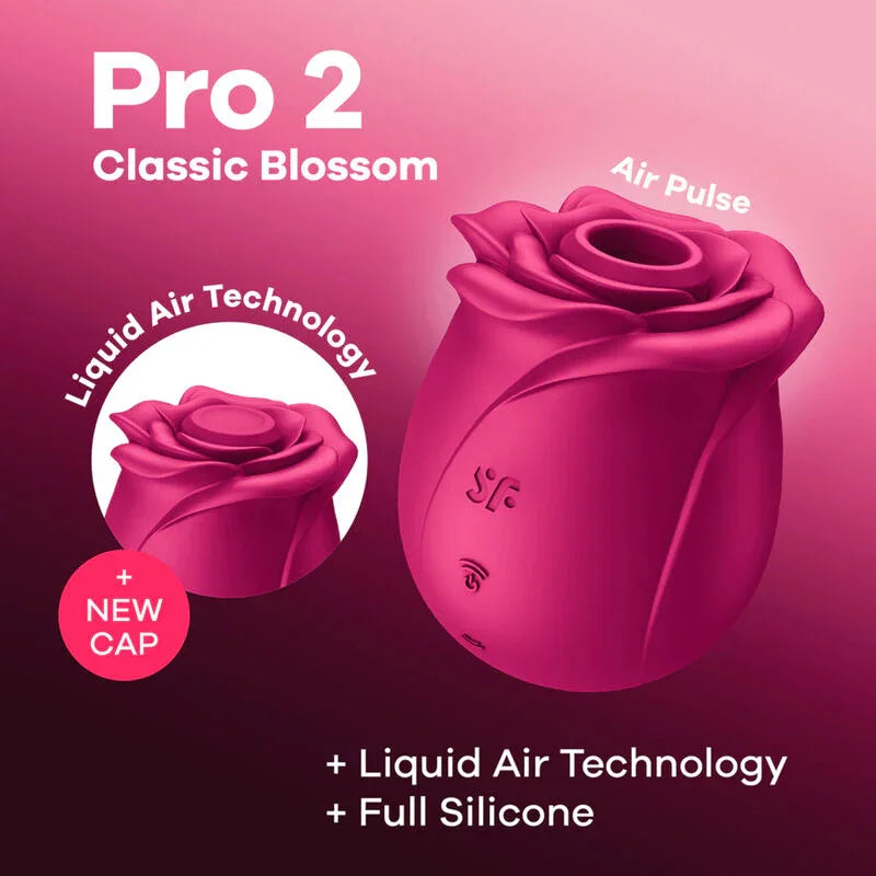 SATISFYER - AIR PULSE PRO 2 CLASSIC BLOSSOM VIBRATOR - Vanelion Paradise