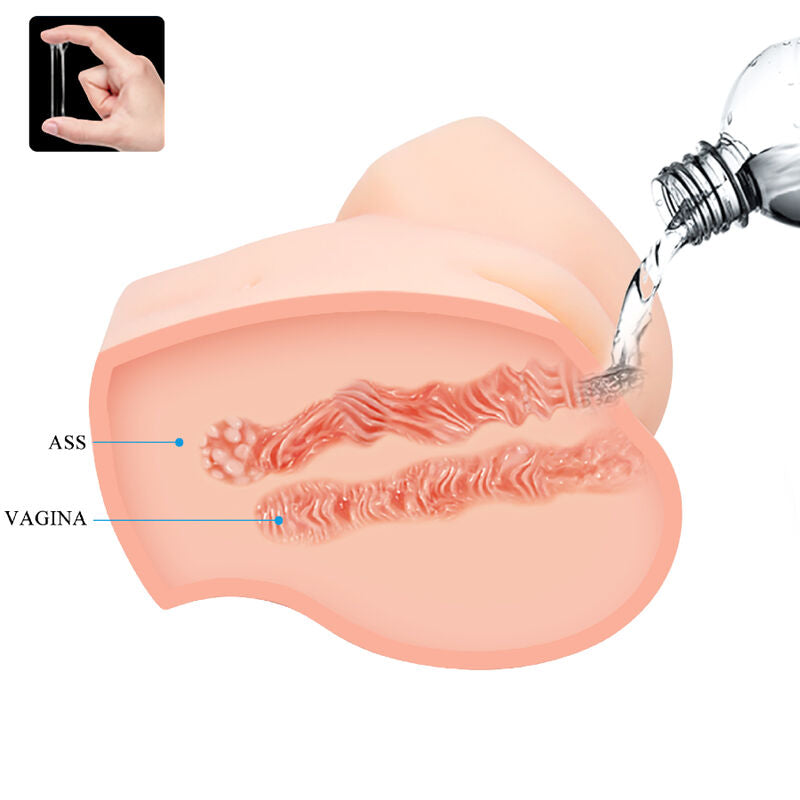 CRAZY BULL - REALISTISCHE VAGINA- UND ANUS-DOPPELVIBRATION