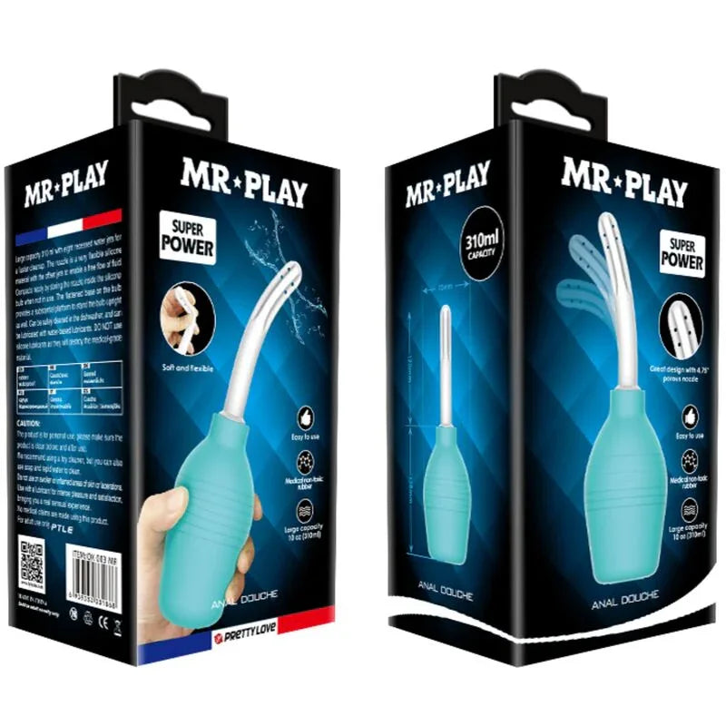 MR PLAY - ANAL-BIRNE-BLAUE GUMMI-DUSCHE - Vanelion Paradise