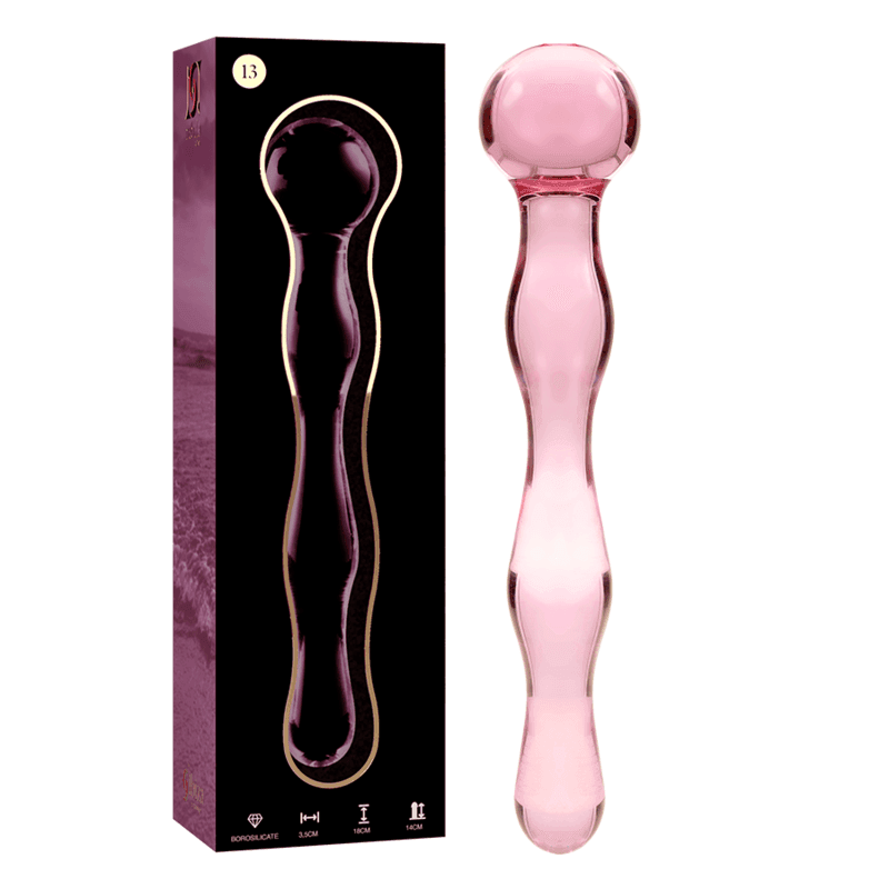 NEBULA SERIES BY IBIZA - MODELL 13 DILDO BOROSILIKATGLAS KLAR 18 CM -O- 3.5 CM - Vanelion Paradise