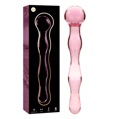 NEBULA SERIES BY IBIZA - MODELL 13 DILDO BOROSILIKATGLAS KLAR 18 CM -O- 3.5 CM