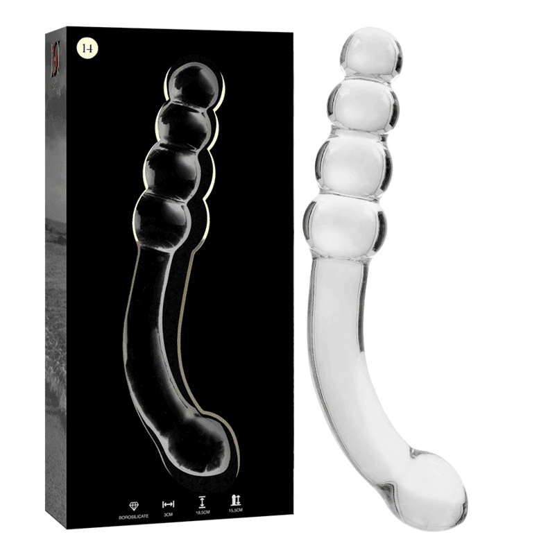 NEBULA SERIES BY IBIZA - MODELL 14 DILDO BOROSILIKATGLAS KLAR 18.5 CM -O- 3 CM - Vanelion Paradise