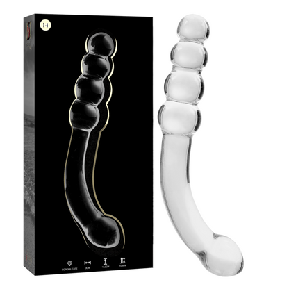 NEBULA SERIES BY IBIZA - MODELL 14 DILDO BOROSILIKATGLAS KLAR 18.5 CM -O- 3 CM