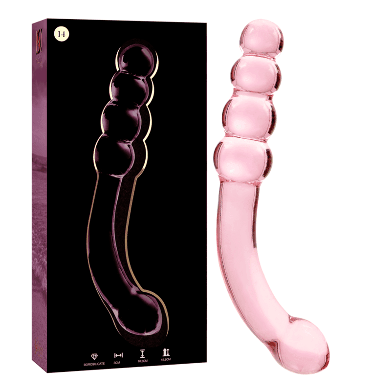 NEBULA SERIES BY IBIZA - MODELL 14 DILDO BOROSILIKATGLAS KLAR 18.5 CM -O- 3 CM - Vanelion Paradise