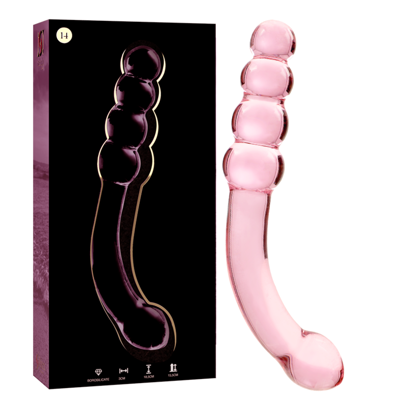 NEBULA SERIES BY IBIZA - MODELL 14 DILDO BOROSILIKATGLAS KLAR 18.5 CM -O- 3 CM