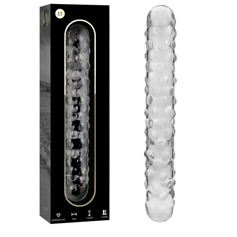NEBULA SERIES BY IBIZA - MODELL 15 DILDO BOROSILIKATGLAS KLAR 18.5 CM - 3 CM - Vanelion Paradise