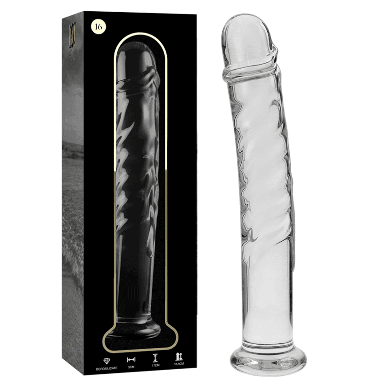 NEBULA SERIES BY IBIZA - MODELL 16 DILDO BOROSILIKATGLAS KLAR 18.5 CM -O- 3 CM - Vanelion Paradise