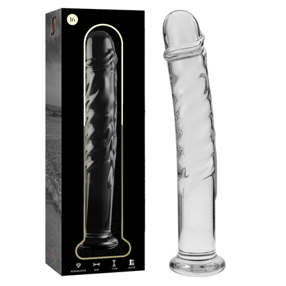 NEBULA SERIES BY IBIZA - MODELL 16 DILDO BOROSILIKATGLAS KLAR 18.5 CM -O- 3 CM