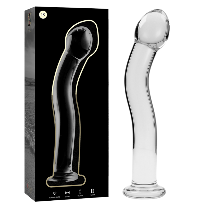 NEBULA SERIES BY IBIZA - MODELL 18 DILDO BOROSILIKATGLAS KLAR 18.5 CM -O- 3.5 CM