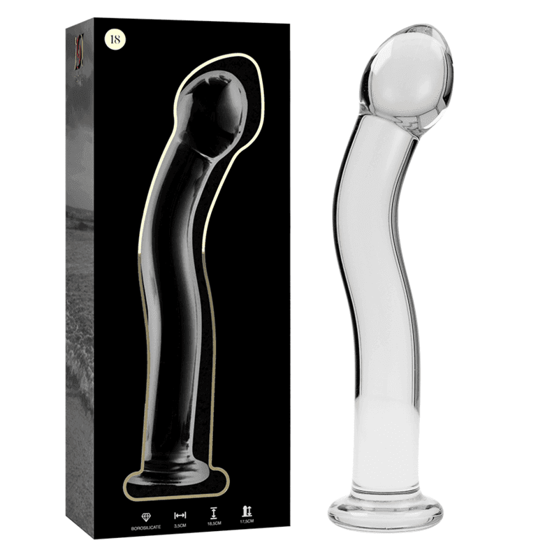NEBULA SERIES BY IBIZA - MODELL 18 DILDO BOROSILIKATGLAS KLAR 18.5 CM -O- 3.5 CM - Vanelion Paradise