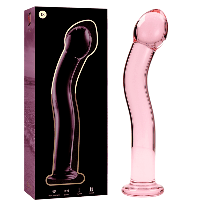 NEBULA SERIES BY IBIZA - MODELL 18 DILDO BOROSILIKATGLAS KLAR 18.5 CM -O- 3.5 CM - Vanelion Paradise
