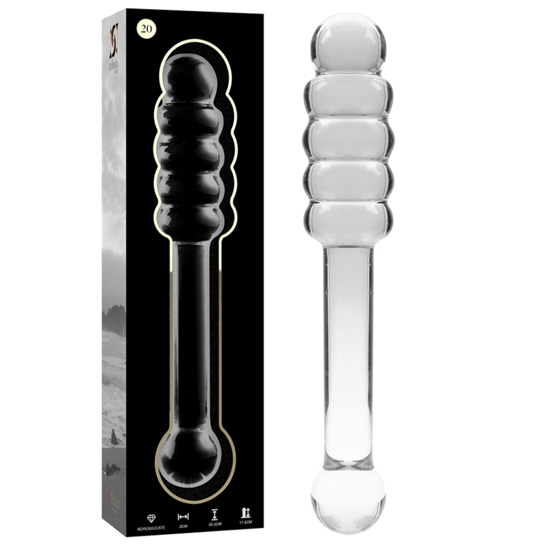 NEBULA SERIES BY IBIZA - MODELL 20 DILDO BOROSILIKATGLAS KLAR 20.5 CM -O- 3 CM