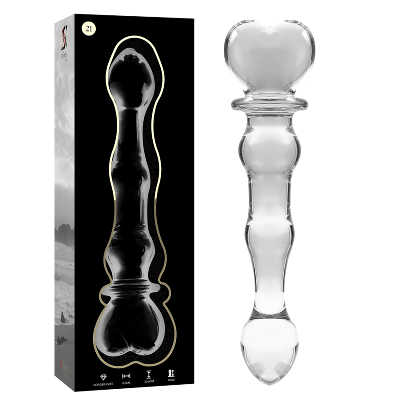 NEBULA SERIES BY IBIZA - MODELL 21 DILDO BOROSILIKATGLAS KLAR 20.5 CM -O- 3.5 CM