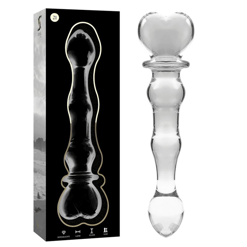 NEBULA SERIES BY IBIZA - MODELL 21 DILDO BOROSILIKATGLAS KLAR 20.5 CM -O- 3.5 CM - Vanelion Paradise