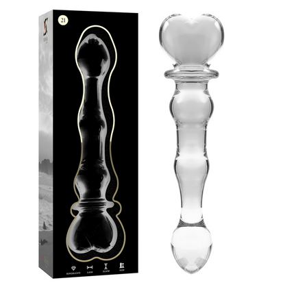 NEBULA SERIES BY IBIZA - MODELL 21 DILDO BOROSILIKATGLAS KLAR 20.5 CM -O- 3.5 CM