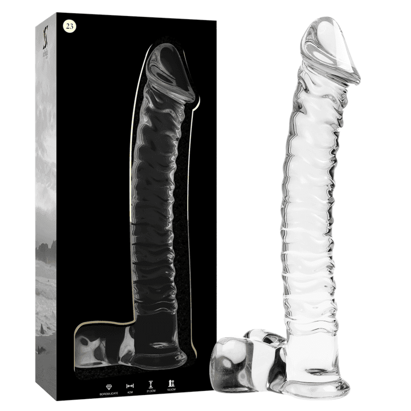 NEBULA SERIES BY IBIZA - MODELL 23 DILDO BOROSILIKATGLAS KLAR 21.5 CM -O- 4 CM - Vanelion Paradise