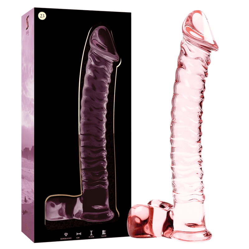 NEBULA SERIES BY IBIZA - MODELL 23 DILDO BOROSILIKATGLAS KLAR 21.5 CM -O- 4 CM