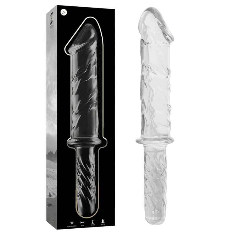 NEBULA SERIES BY IBIZA - MODELL 24 DILDO BOROSILIKATGLAS KLAR 28.5 CM -O- 5 CM - Vanelion Paradise