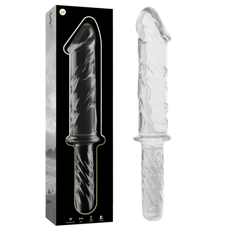 NEBULA SERIES BY IBIZA - MODELL 24 DILDO BOROSILIKATGLAS KLAR 28.5 CM -O- 5 CM