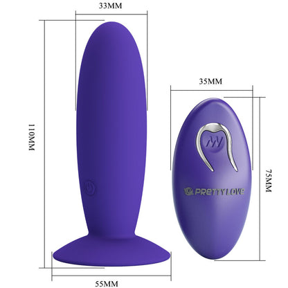 PRETTY LOVE - JUGENDPLUG ANALVIBRATOR MIT FERNBEDIENUNG VIOLETT