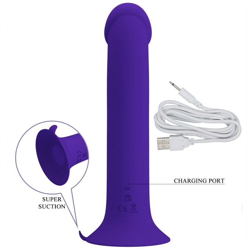 PRETTY LOVE - MURRAY YOUTH VIBRIERENDER DILDO & WIEDERAUFLADBARER VIOLETT