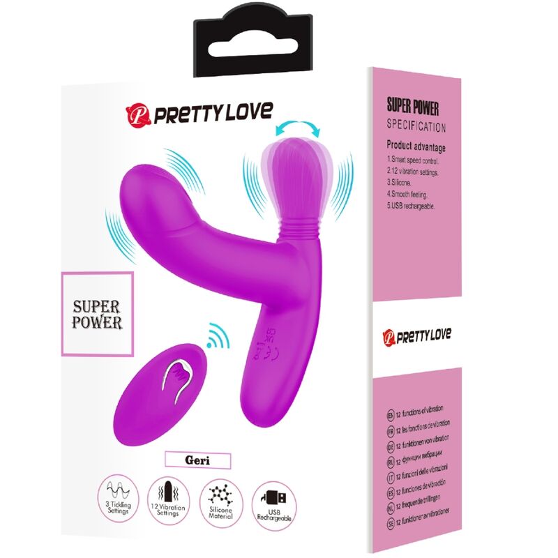 PRETTY LOVE - GERI KLITORIS MASSAGER ROSA FERNBEDIENUNG