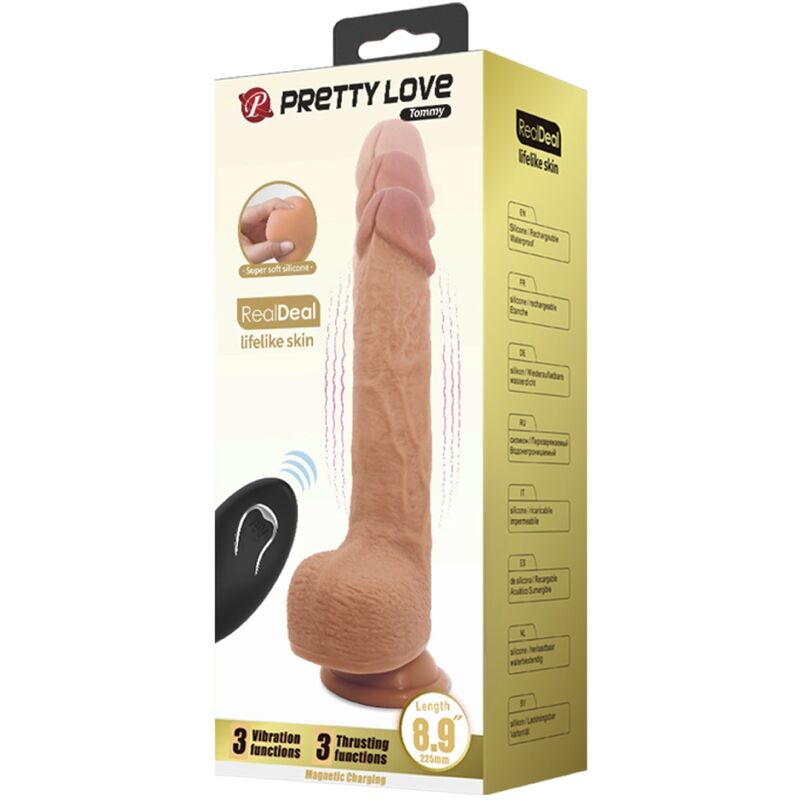 PRETTY LOVE - TOMMY REALISTISCHER DILDO-VIBRATOR 22.5 CM