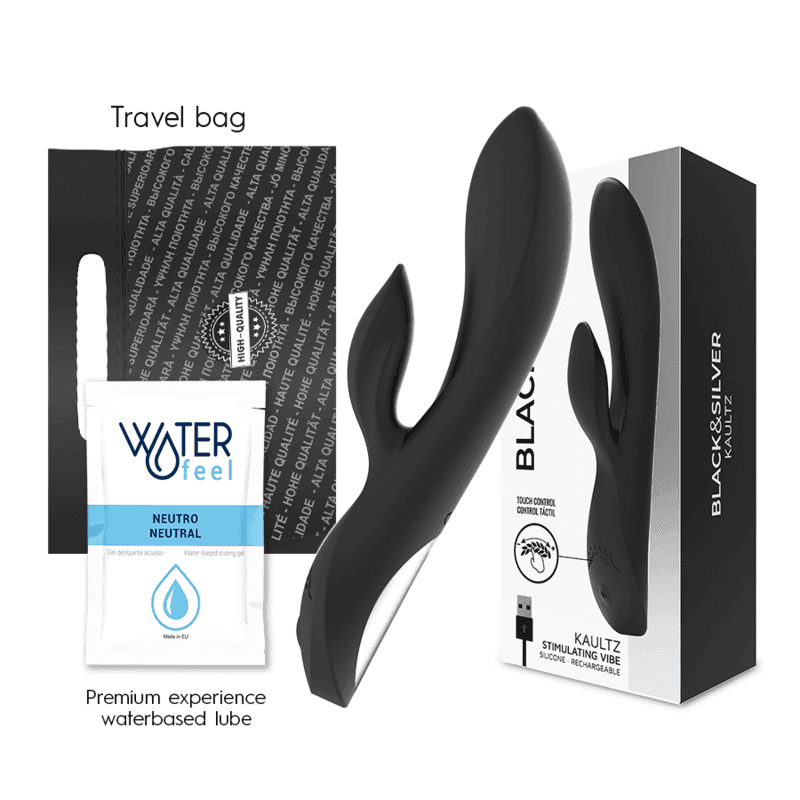 BLACK&SILVER - KAULTZ TOUCH CONTROL VIBRATOR - Vanelion Paradise