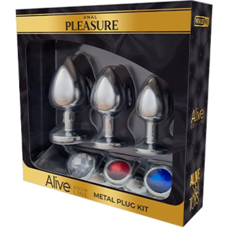 ALIVE - ANAL PLEASURE KIT 3 PLUG METALL