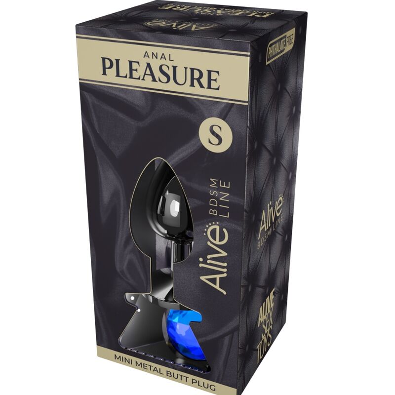 ALIVE - ANAL PLEASURE MINI PLUG METALL BLAU GRÖSSE S