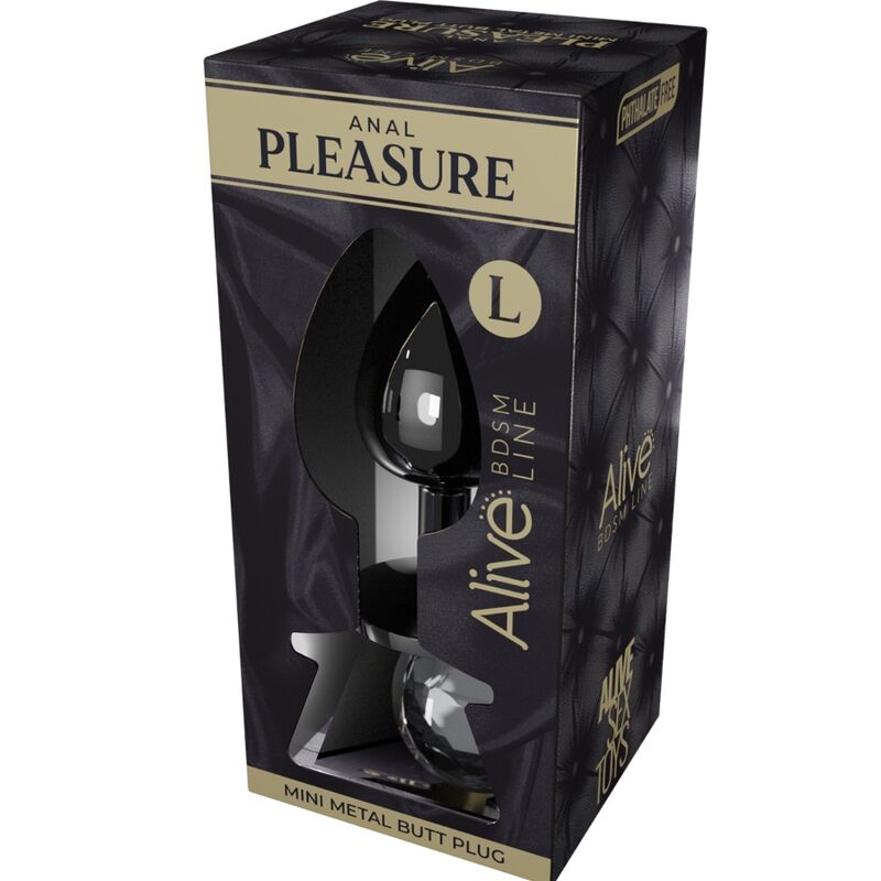 ALIVE - ANAL PLEASURE MINI PLUG METALL SCHWARZ GRÖSSE L