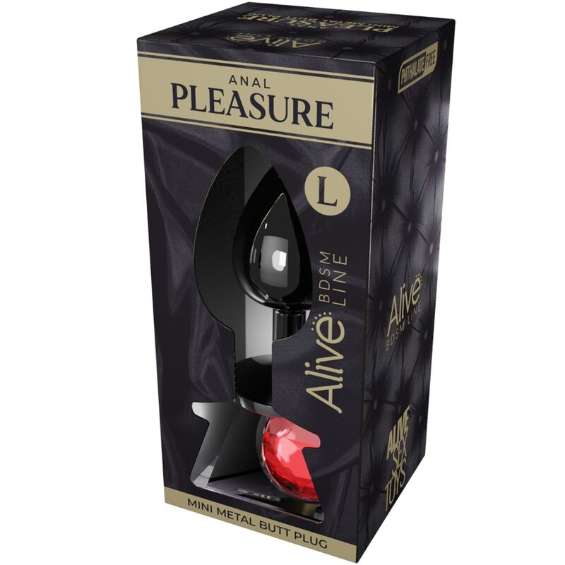 ALIVE - ANAL PLEASURE MINI PLUG METALL ROT GRÖSSE L