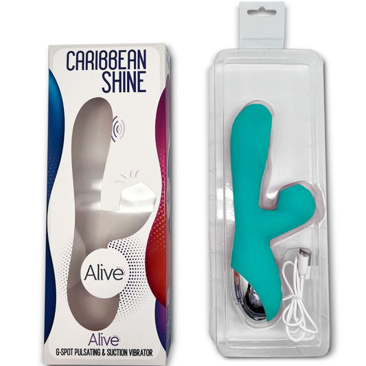 ALIVE  CARIBBEAN SHINE VIBRATOR & SUCKER BLAU