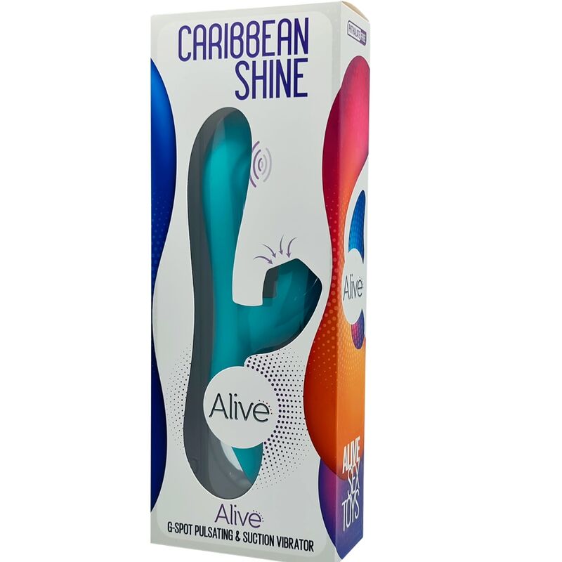 ALIVE  CARIBBEAN SHINE VIBRATOR & SUCKER BLAU