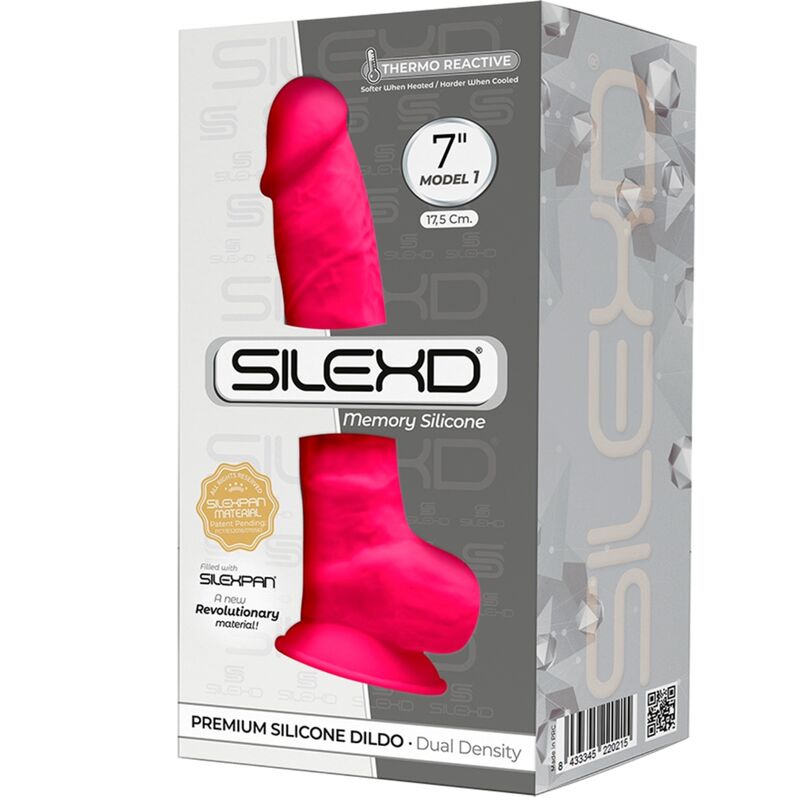 SILEXD - MODEL 1 REALISTISCHER PENIS PREMIUM SILEXPAN SILIKON FUCHSIA 17.5 CM