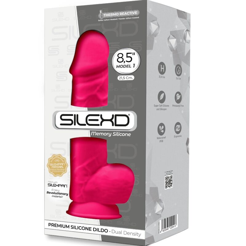 SILEXD - MODEL 1 REALISTISCHER PENIS PREMIUM SILEXPAN SILIKON FUCHSIA 21.5 CM