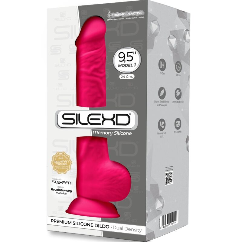 SILEXD - MODELL 1 REALISTISCHER PENIS PREMIUM SILEXPAN SILIKON FUCHSIA 24 CM