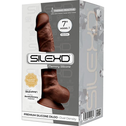 SILEXD - MODEL 1 REALISTISCHER PENIS PREMIUM SILEXPAN SILIKON BRAUN 17.5 CM