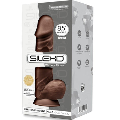 SILEXD - MODEL 1 REALISTISCHER PENIS PREMIUM SILEXPAN SILIKON BRAUN 21.5 CM