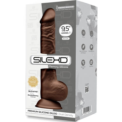 SILEXD - MODEL 1 REALISTISCHER PENIS PREMIUM SILEXPAN SILIKON BRAUN 24 CM