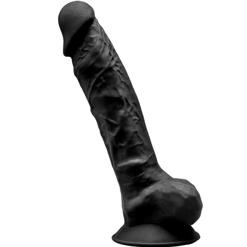 SILEXD - MODEL 1 REALISTISCHER PENIS PREMIUM SILEXPAN SILIKON SCHWARZ 20 CM