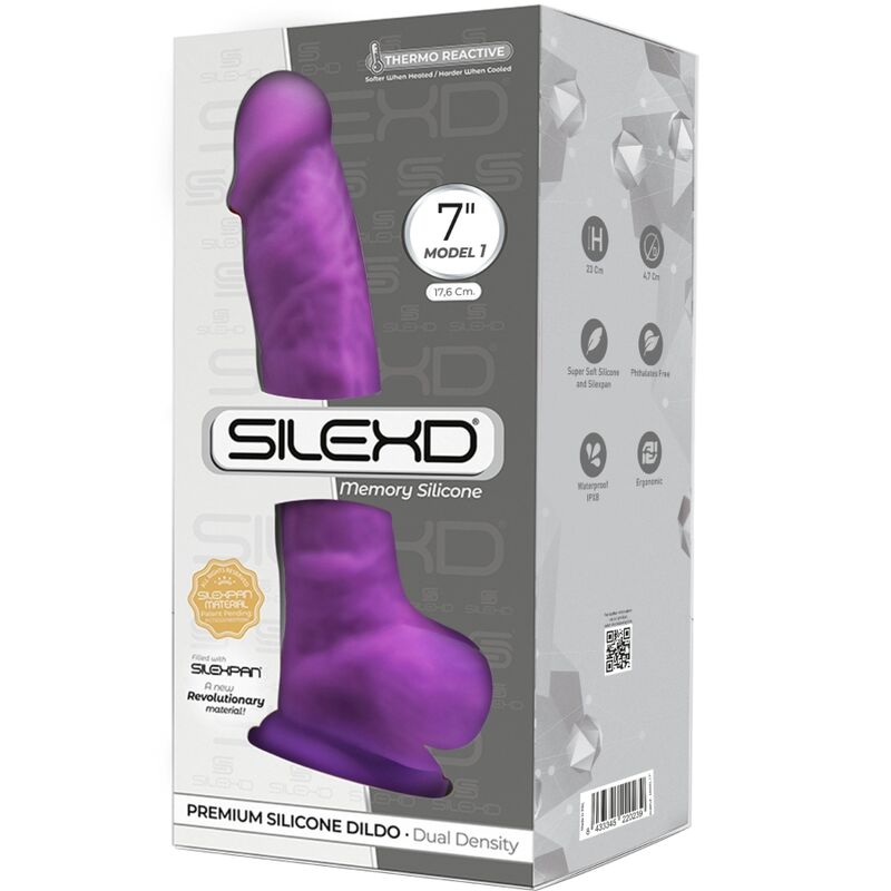 SILEXD - MODEL 1 REALISTISCHER PENIS PREMIUM SILEXPAN SILIKON VIOLETT 17.5 CM