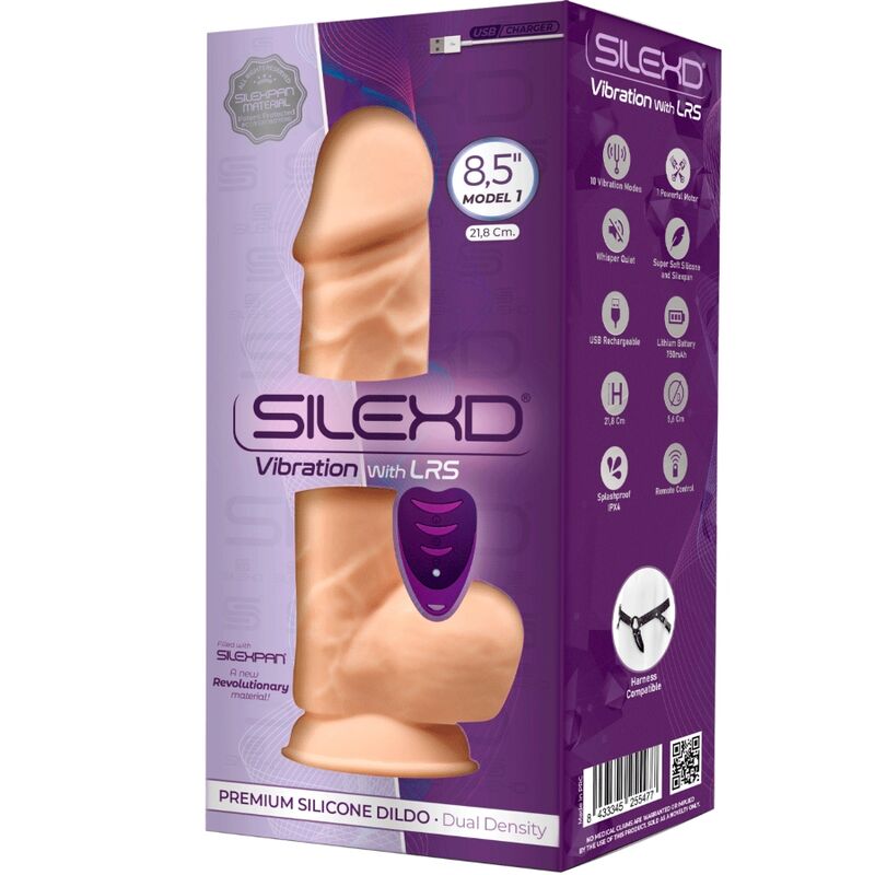 SILEXD - MODEL 1 REALISTISCHER PENISVIBRATOR SILIKON PREMIUM SILEXPAN FERNBEDIENUNG 21.8 CM