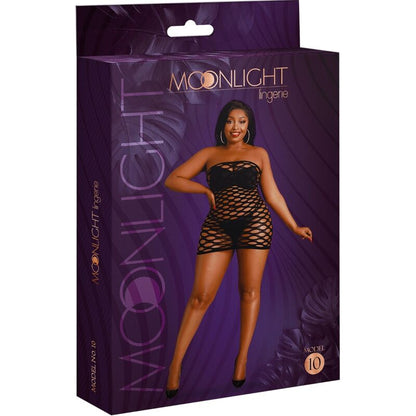 MOONLIGHT  MODELL 10 MESH-KLEID SCHWARZ ÜBERGRÖSSE