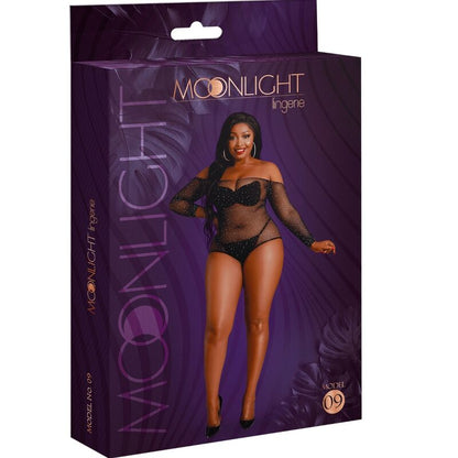 MOONLIGHT  LANGARM-BODY, MODELL 9, LEUCHTENDES SCHWARZ, ÜBERGRÖSSE