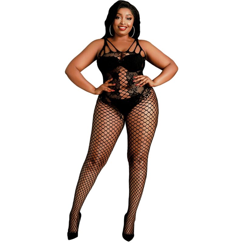 MOONLIGHT - MODEL 4 BODYSTOCKING SCHWARZ PLUS GRÖSSE