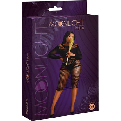 MOONLIGHT - MODEL 3 KLEID SCHWARZ ÜBERGRÖSSE