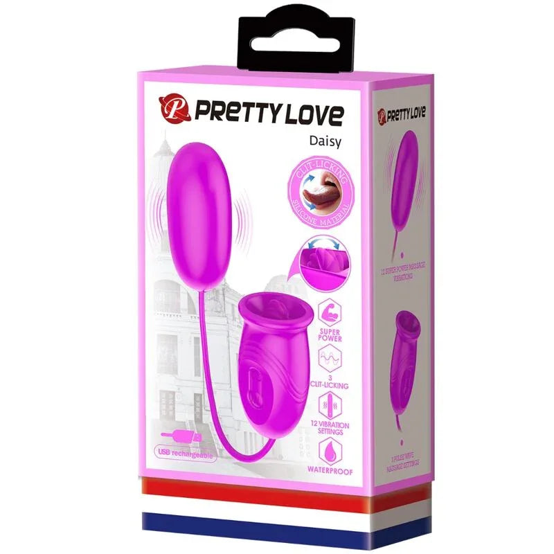 PRETTY LOVE - DAISY DUAL EGG WIEDERAUFLADBARER VIBRATOR LILA - Vanelion Paradise